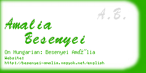 amalia besenyei business card